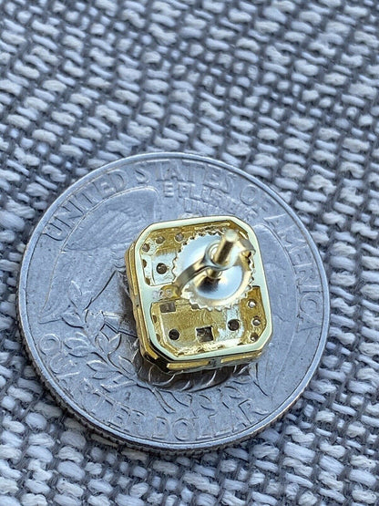 HarlemBling Mens 14k Gold and Real Solid Sterling Silver Iced Baguette Diamond Earrings Studs