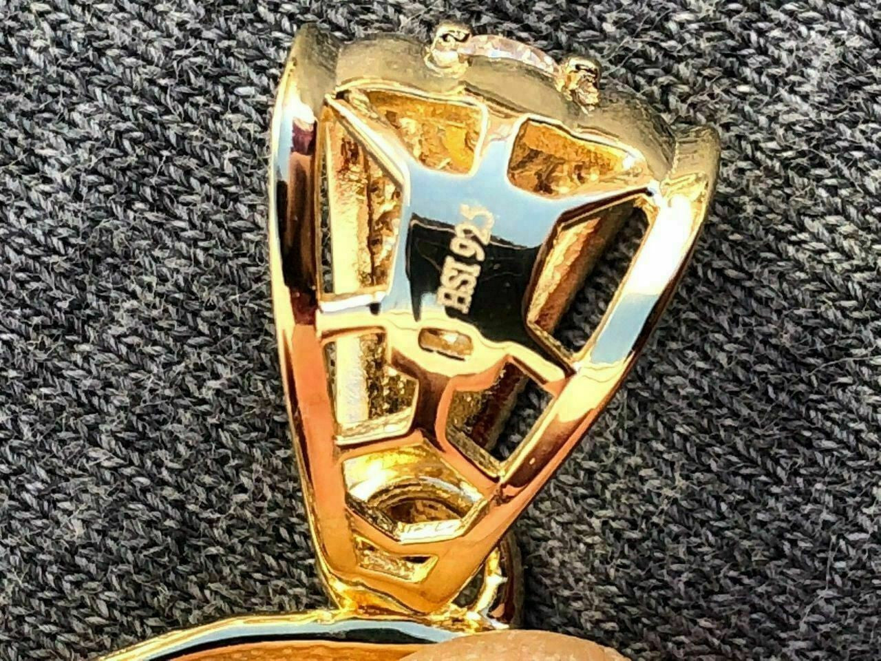 HarlemBling Mens 14k Yellow and Rose Gold Over 925 Silver Large 1x2 Jesus Piece HIP HOP Chain