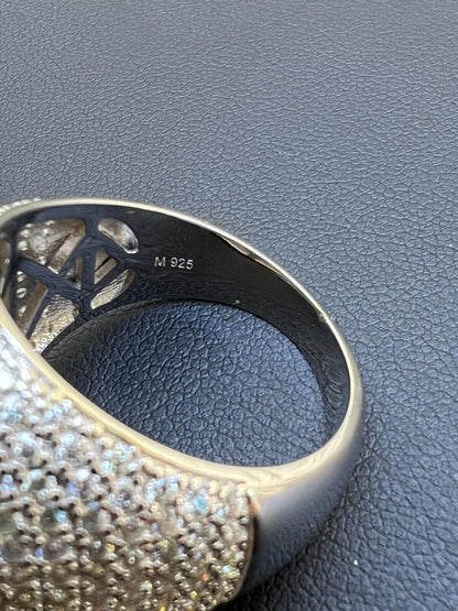 HarlemBling Mens 925 Silver Iced MOISSANITE RING Pass Diamond Test Pinky Hip Hop BIG 4.5ct