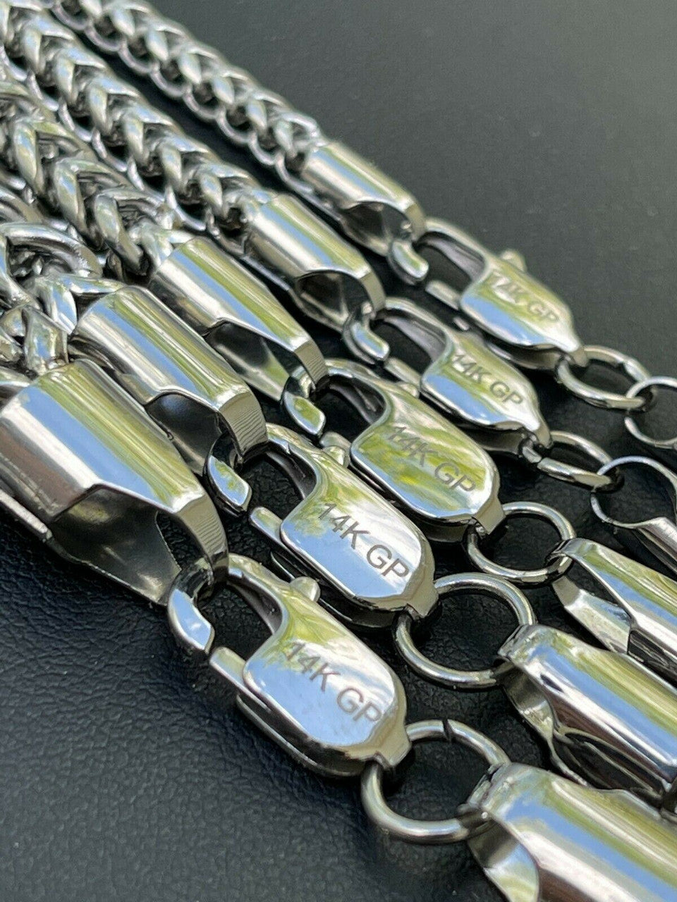 HarlemBling Mens Franco Chain Stainless Steel Necklace BEST QUALITY 18-30 3-8mm HEAVY