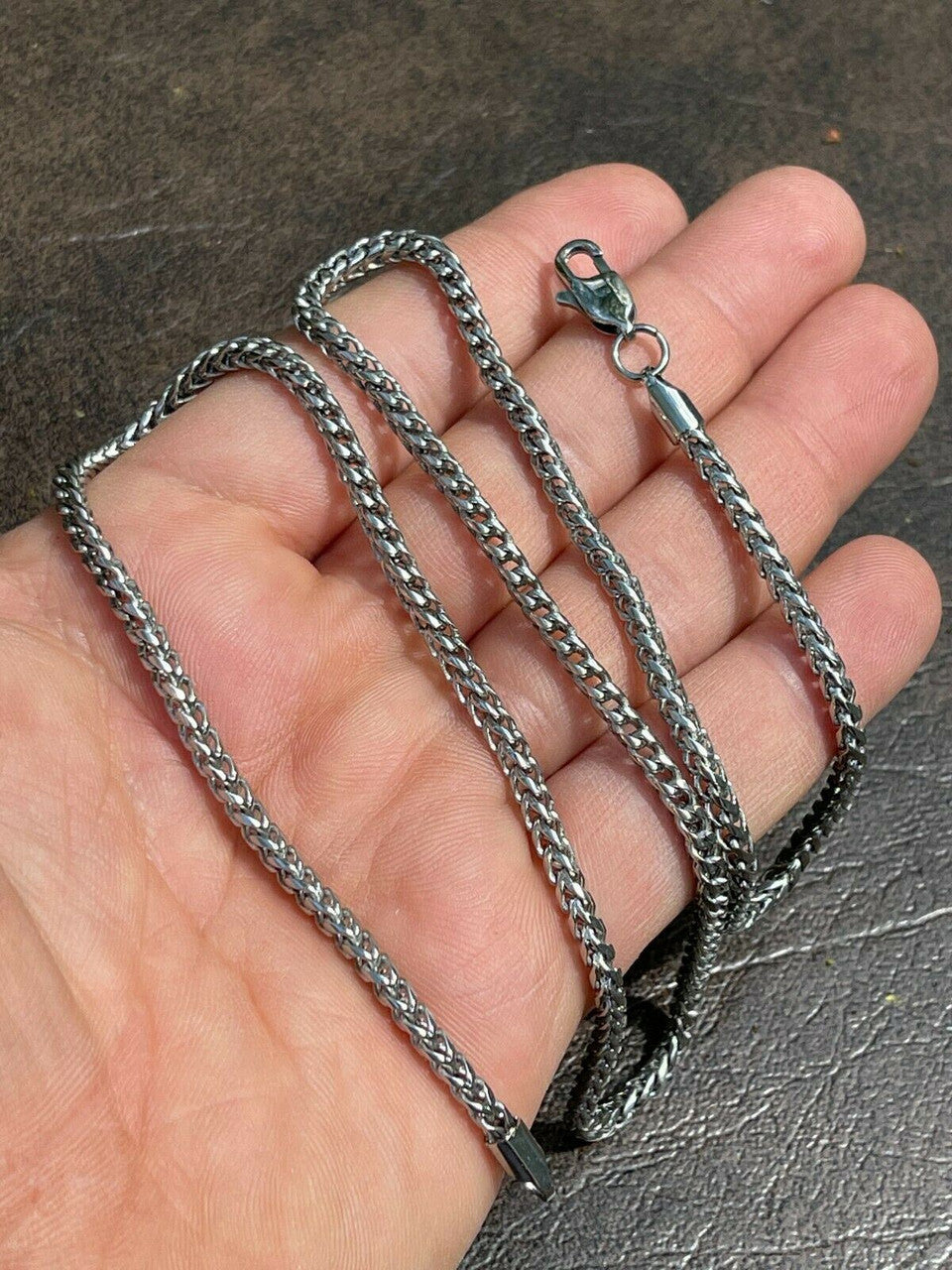 HarlemBling Mens Franco Chain Stainless Steel Necklace BEST QUALITY 18-30 3-8mm HEAVY