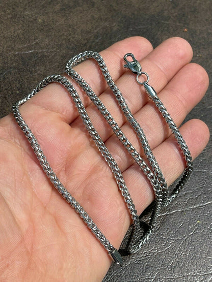 HarlemBling Mens Franco Chain Stainless Steel Necklace BEST QUALITY 18-30 3-8mm HEAVY