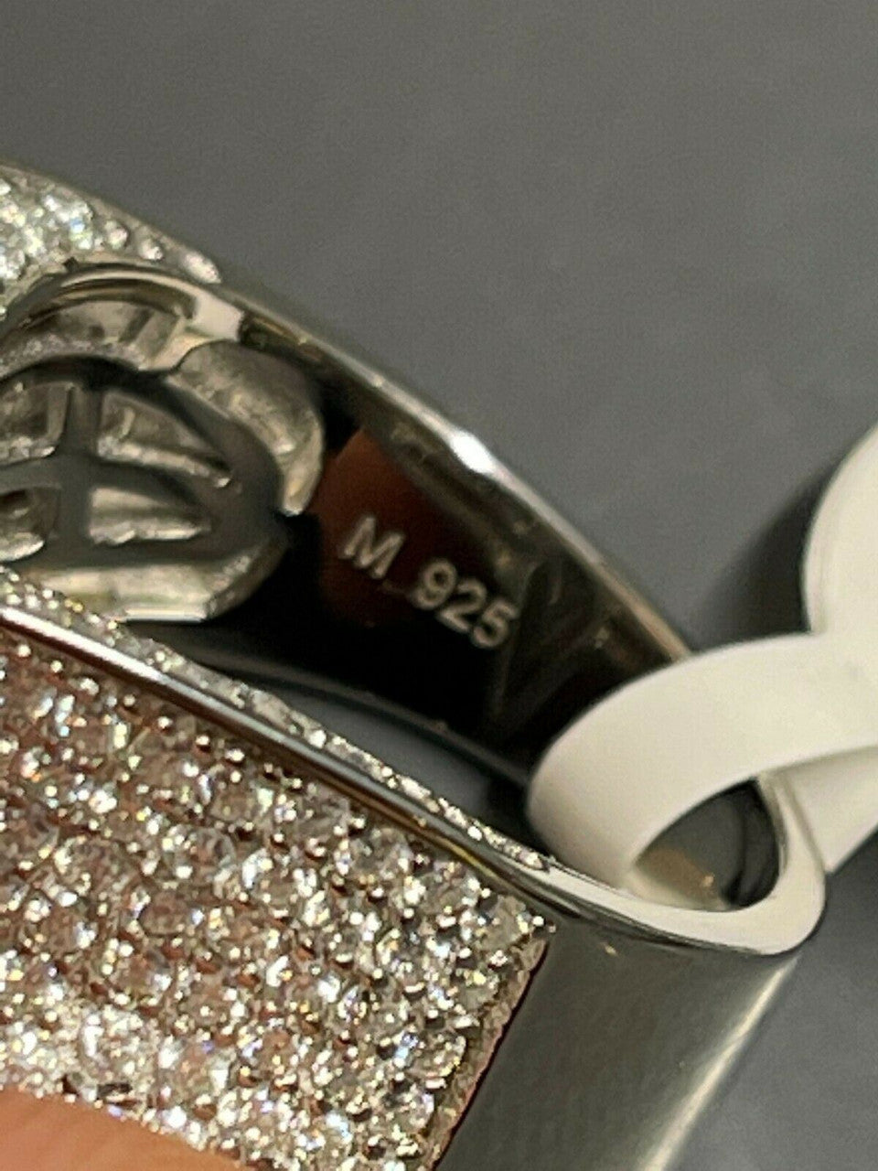 HarlemBling Mens Hip Hop Solid 925 Silver Iced Pinky Star Ring MOISSANITE Pass Diamond Test