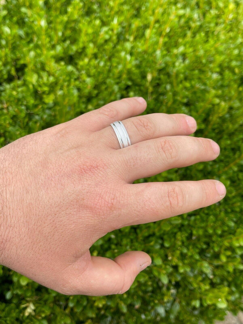 HarlemBling Mens Ladies Solid 925 Sterling Brush Silver Plain Wedding Band Ring Sizes 5-13