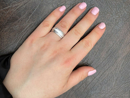 HarlemBling Mens Ladies Solid 925 Sterling Brush Silver Plain Wedding Band Ring Sizes 5-13