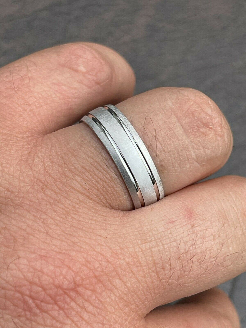 HarlemBling Mens Ladies Solid 925 Sterling Brush Silver Plain Wedding Band Ring Sizes 5-13
