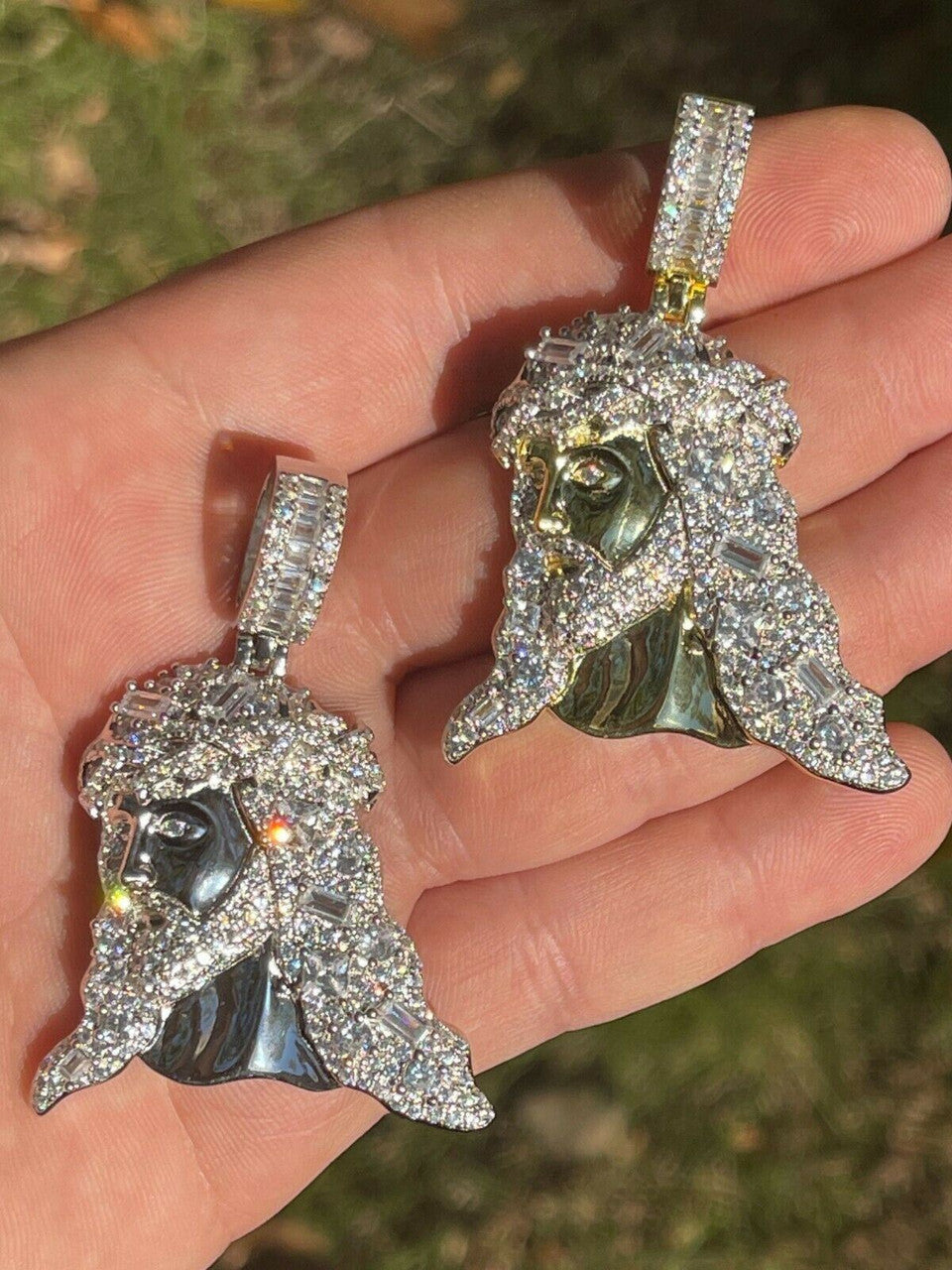 BAJIE Collana con Ciondolo da Uomo S925 Argento Sterling Bling Ice out Jesus Piece Pendenti Collane per Donna Uomo Gioielli di Moda Hip Hop BAJIE Collana con Ciondolo da Uomo S925 Argento Sterling Bling Ice out Jesus Piece Pendenti Collane per Donna Uomo Gioielli di Moda Hip Hop