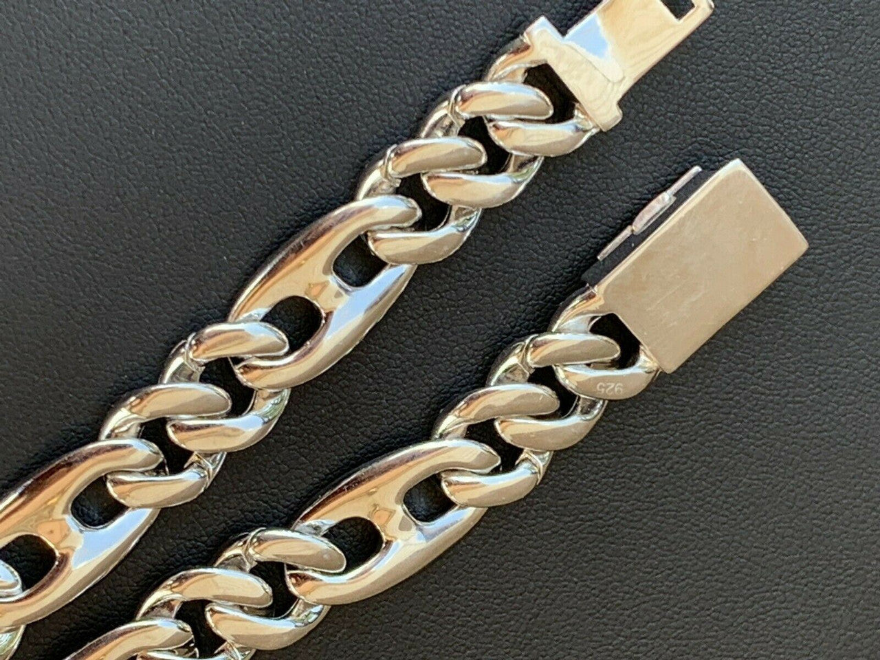 HarlemBling Mens Miami Cuban Iced Gucci Link Bracelet Solid 925 Silver Hip Hop Flooded Out