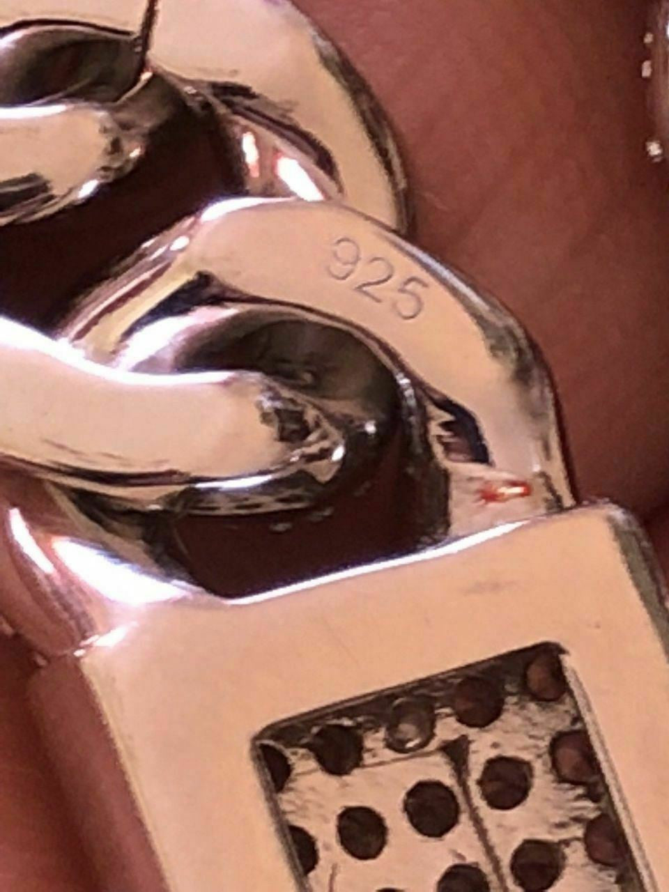 HarlemBling Mens Miami Cuban Link Bracelet Real Icy Solid 925 Silver HEAVY 15mm Iced Diamond