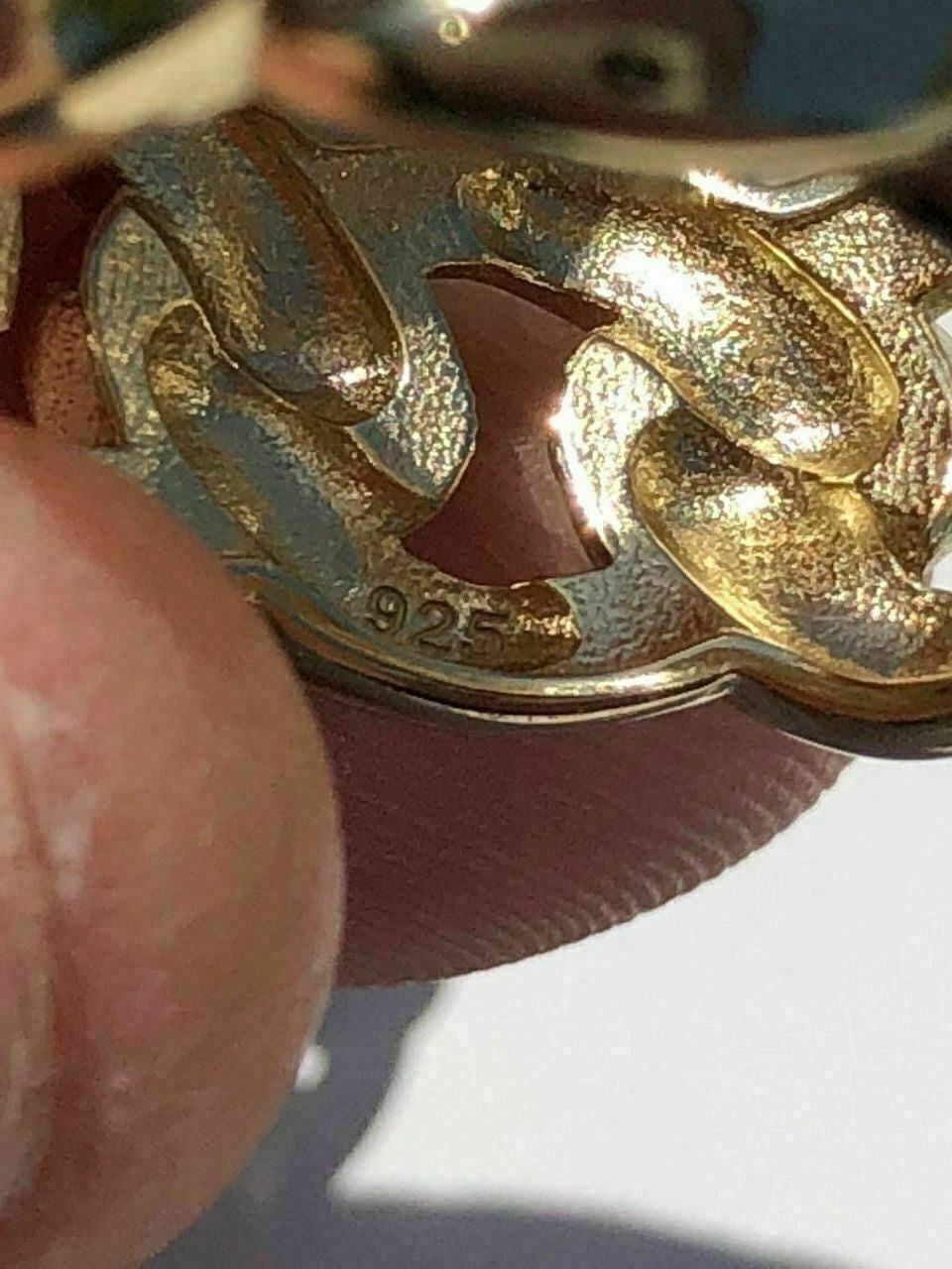 HarlemBling Mens Miami Cuban Link RING 14k Gold Rhodium Over 925 Silver Pinky Wedding Band