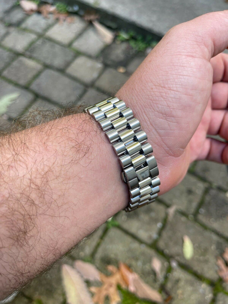 HarlemBling Mens Presidential Stainless Iced 3.3ct Moissanite Watch Pass Diamond Tester 41mm