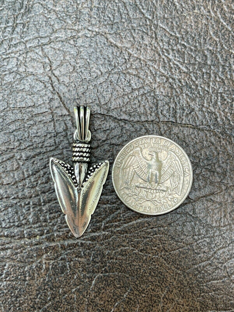 HarlemBling Mens Real 925 Silver / 14k Gold Finish Shark Tooth Spear Head Pendant Necklace