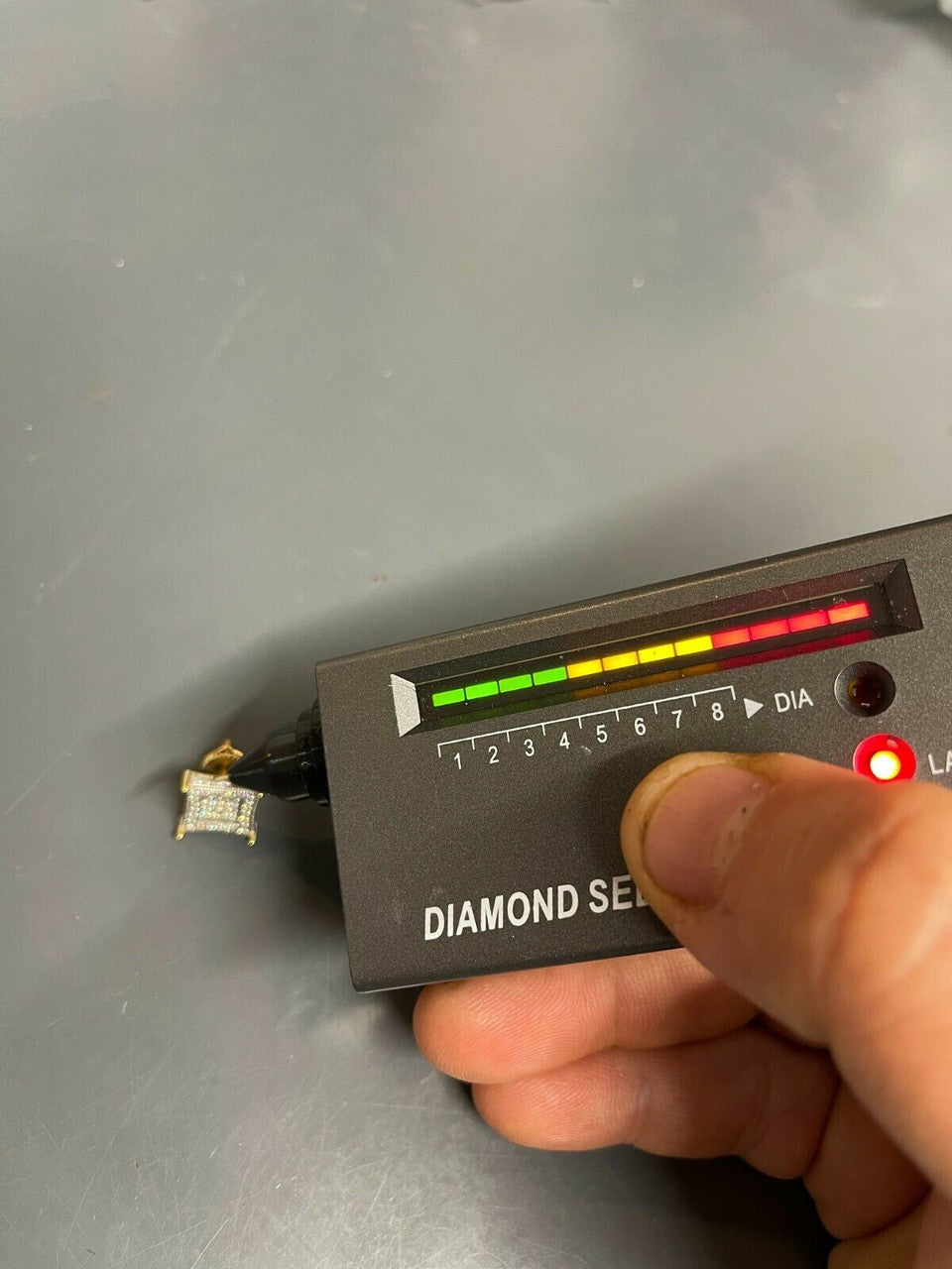 HarlemBling Mens Real 925 Sterling Silver and 14k Gold Iced Kite Moissanite Earrings Studs