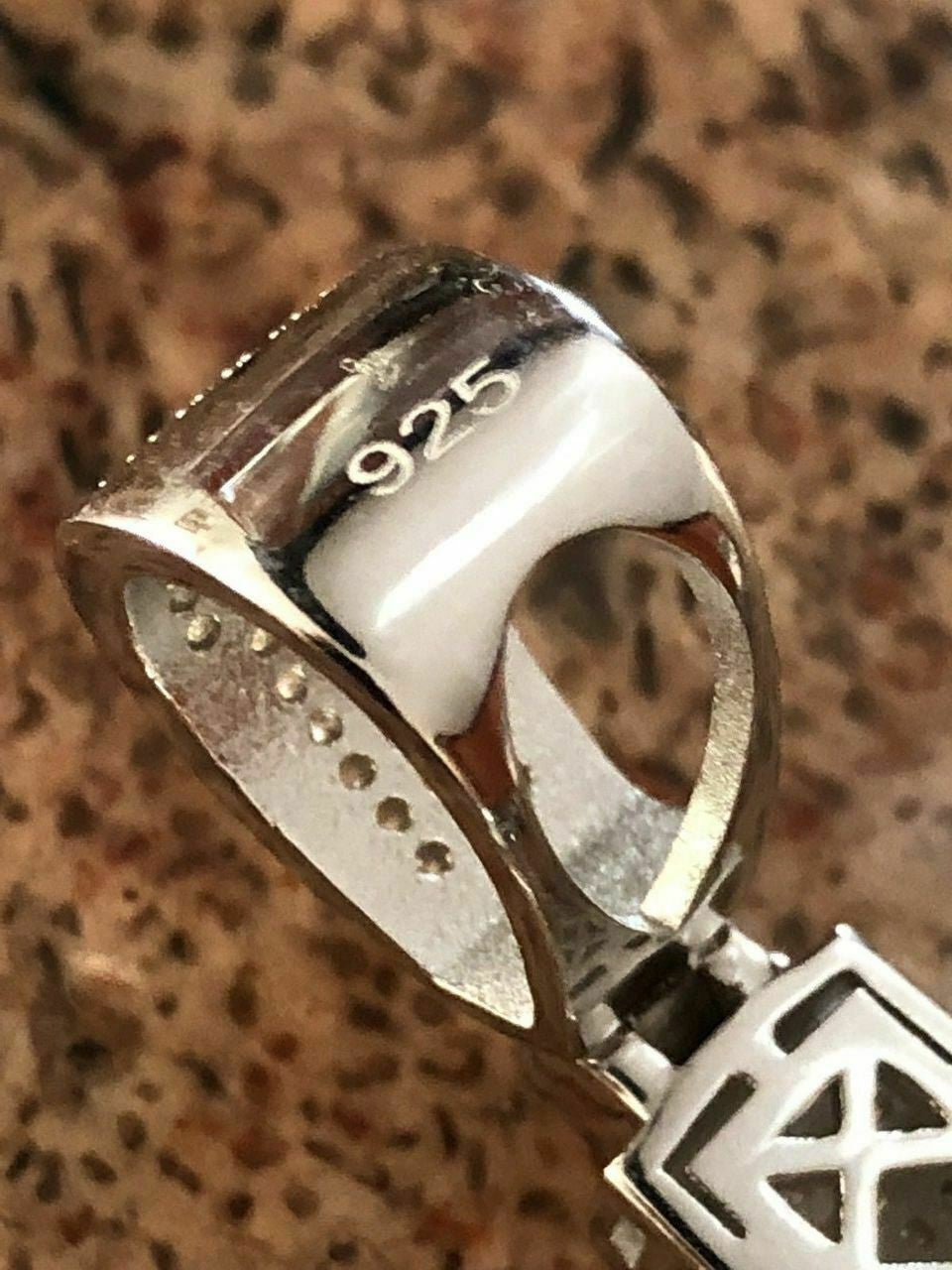 HarlemBling Mens Real Solid 925 Silver Large Iced Cross 3ct Diamonds 2x1.5 Hip Hop Pendant