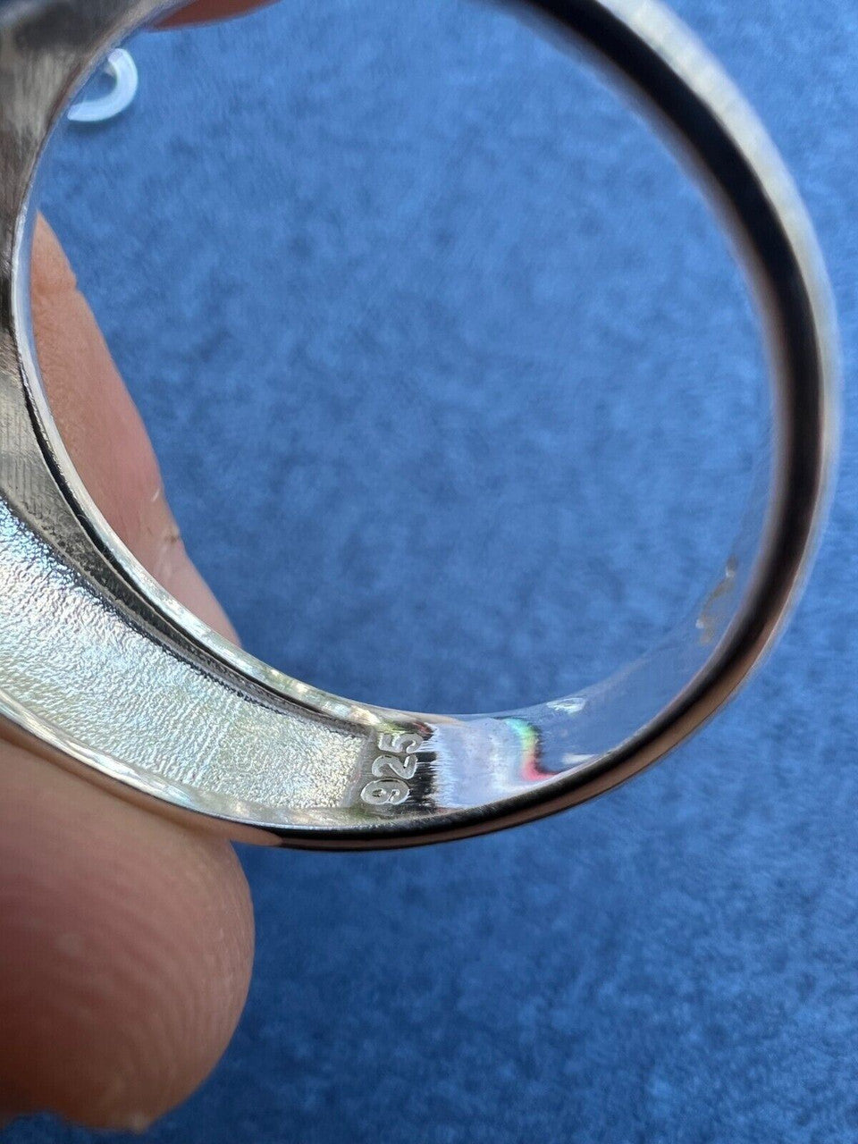 HarlemBling Mens Real Solid 925 Silver Nugget Black Onyx Iced Simulated Diamond Ring Hip Hop