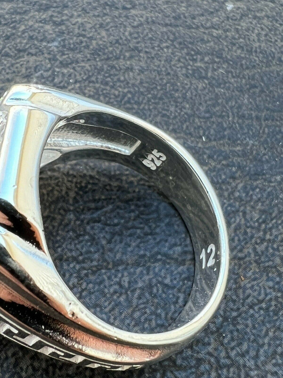 HarlemBling Mens Real Solid 925 Sterling Silver Ice Diamond Ring Hip Hop Pinky Or Any Finger