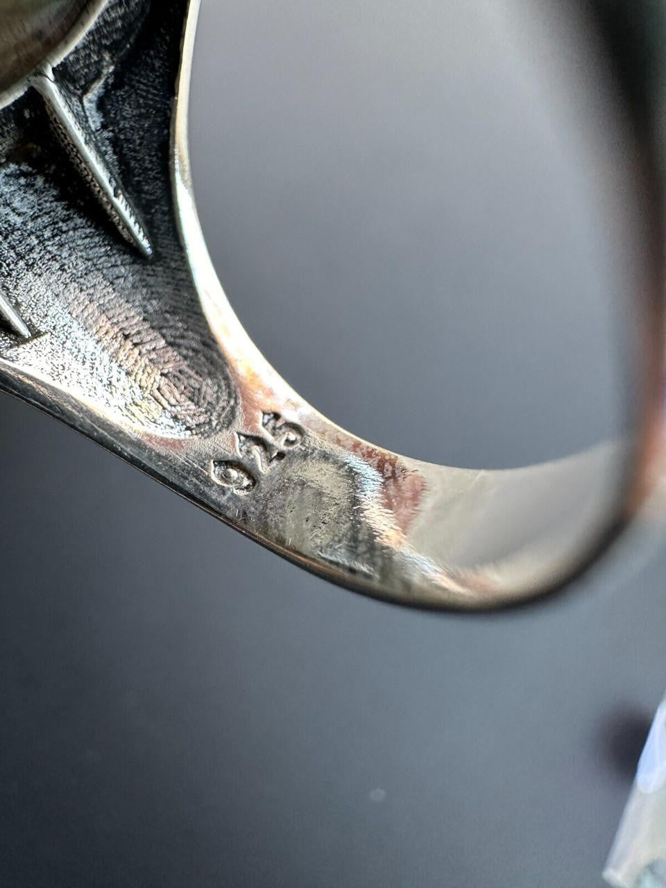 HarlemBling Mens Real Solid 925 Sterling Silver Labradorite Natural Gemstone Ring Sizes 6-13