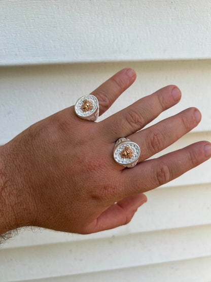 HarlemBling Mens Real Solid 925 Sterling Silver Medusa Hip Hop Iced Out Ring Sz 7-13