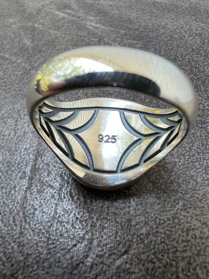 HarlemBling Mens Real Solid 925 Sterling Silver Sailor Navigational North Star Compass Ring