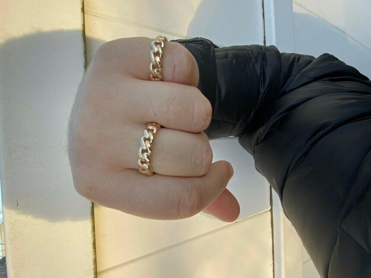 HarlemBling Mens Solid 14k Gold Miami Cuban Ring 6mm Wedding Band Pinky Ring Sz 7-13 ITALY