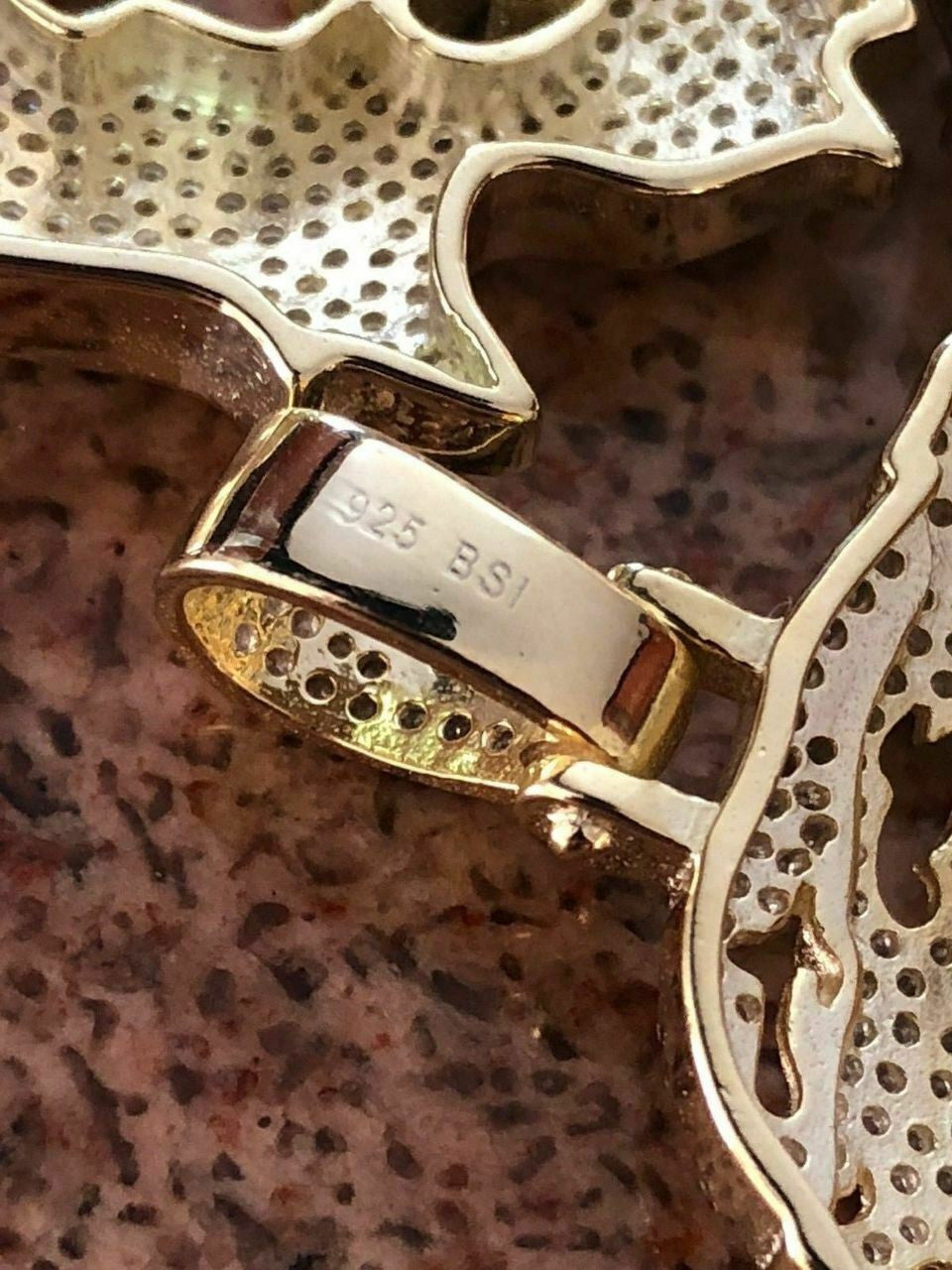 HarlemBling Mens Solid 925 Silver Ghost Cut Out JESUS Piece Diamond 2 BIG SUPER ICED Chain