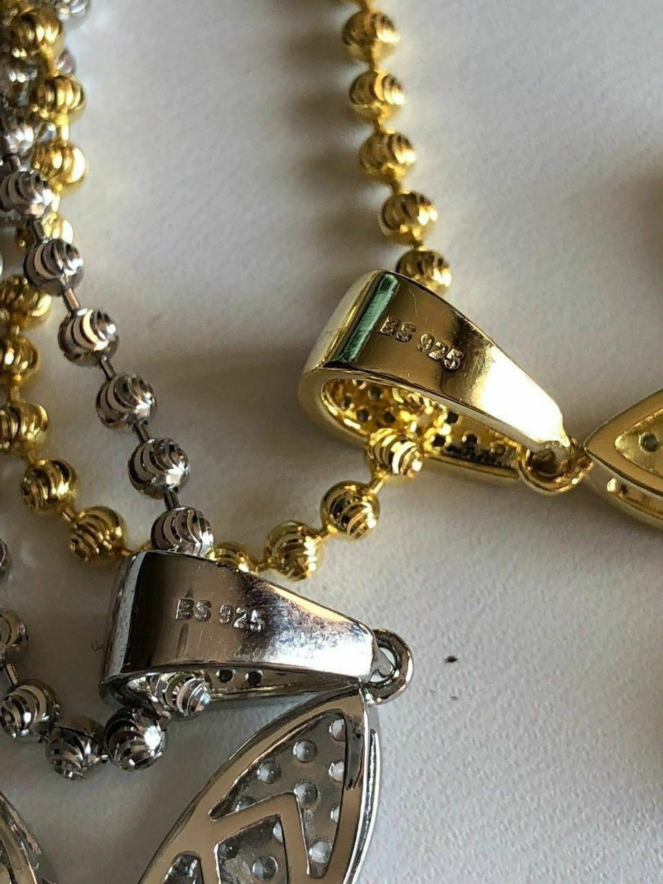 HarlemBling Mens Solid 925 Silver Real Icy Marijuana Weed Pot Leaf Diamond Pendant 14k Gold