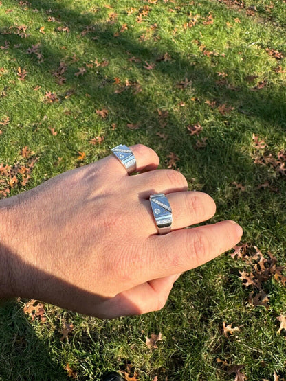 HarlemBling Mens Solid 925 Sterling Silver Iced Out Moissanite Ring - Sizes 6-13 - Passes Tester