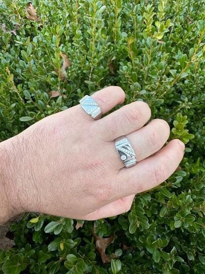 HarlemBling Mens Solid 925 Sterling Silver Iced Out Moissanite Ring - Sizes 6-13 - Passes Tester