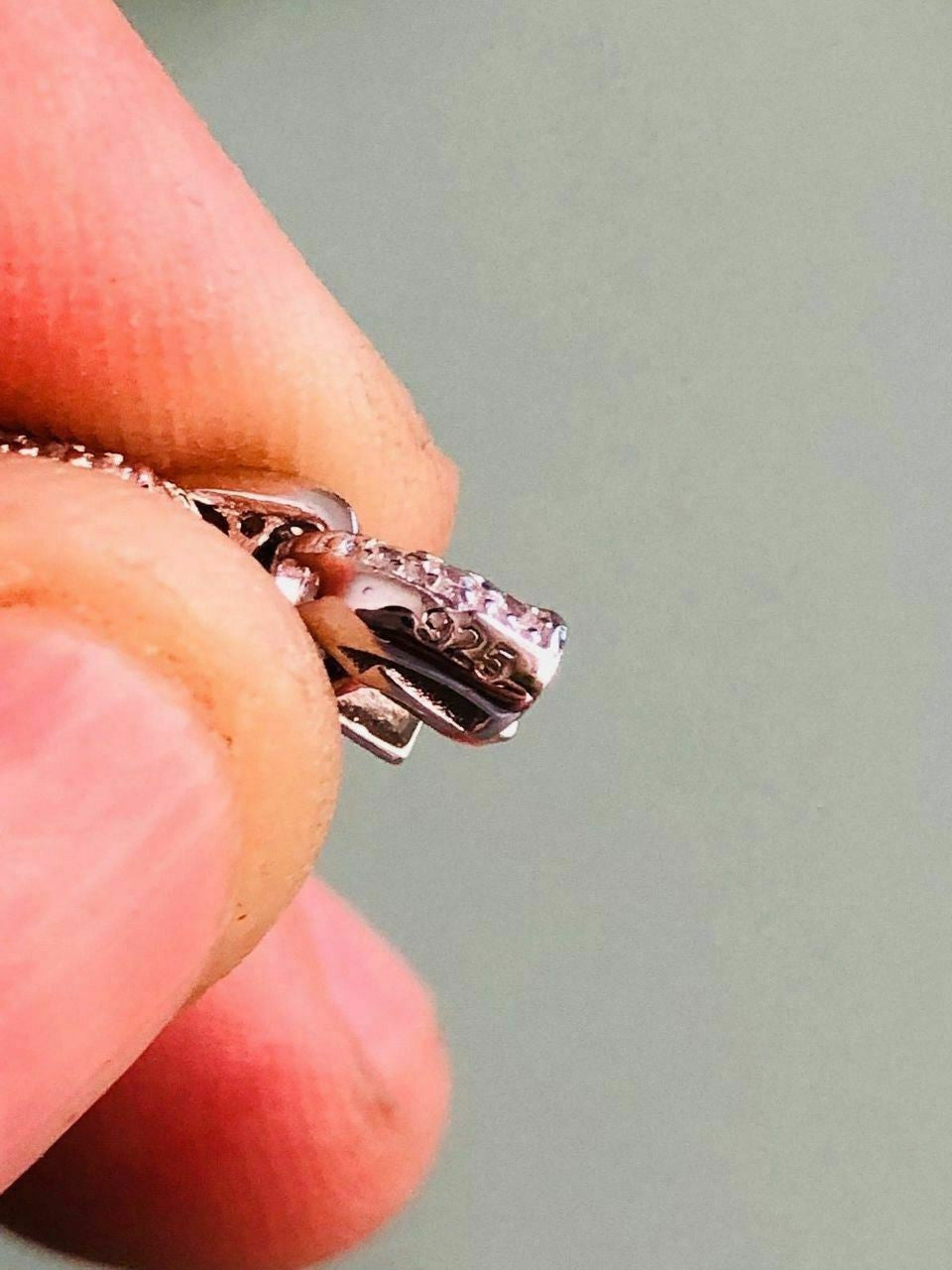 HarlemBling Mens Womens 8mm Gucci Link Bracelet Solid 925 Sterling Silver 5ct Diamond ICY