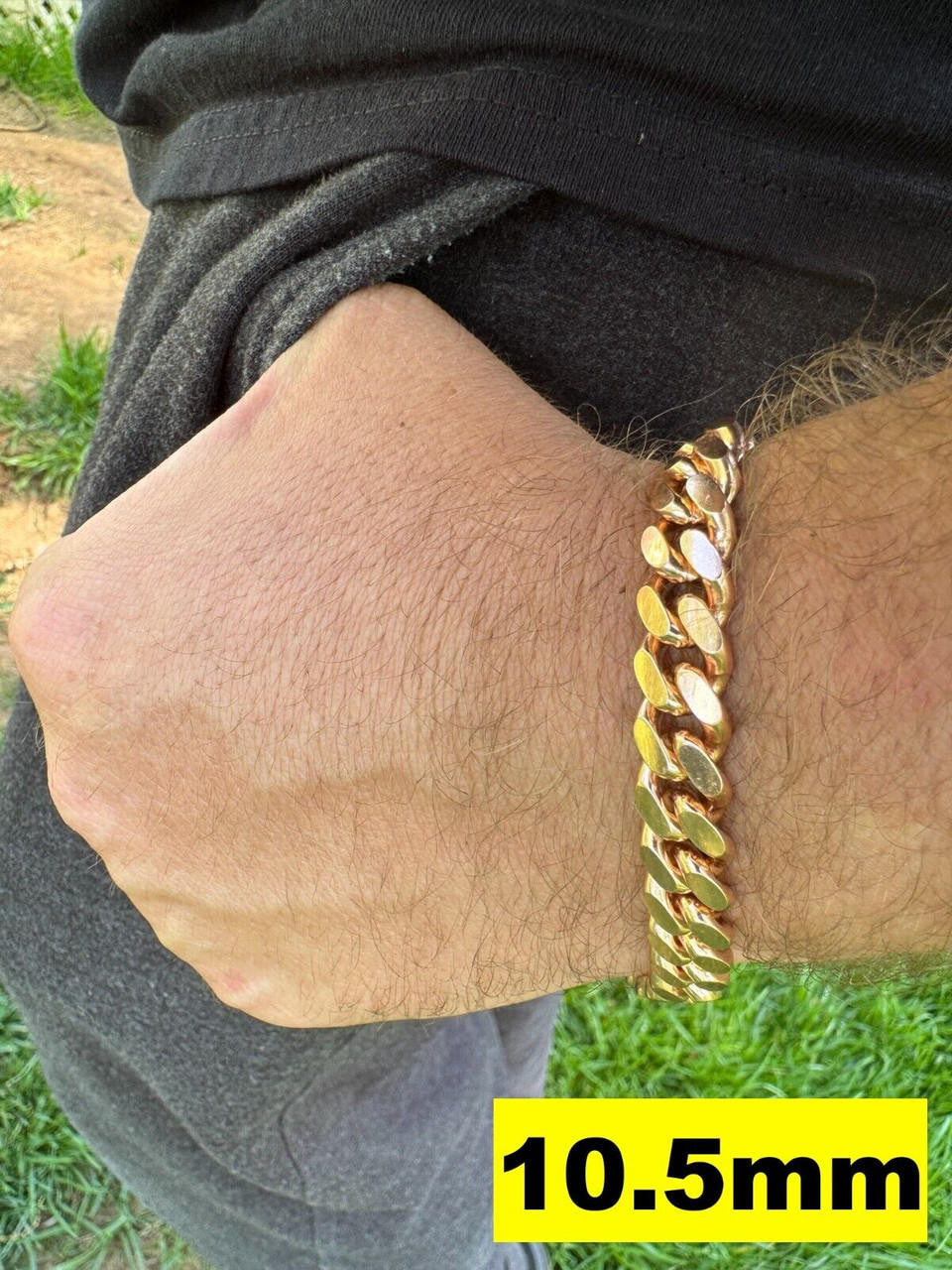 HarlemBling Miami Cuban Link Bracelet - 14k Rose Gold Vermeil 925 Sterling Silver - 7"-9.5" - 4mm-10.5mm