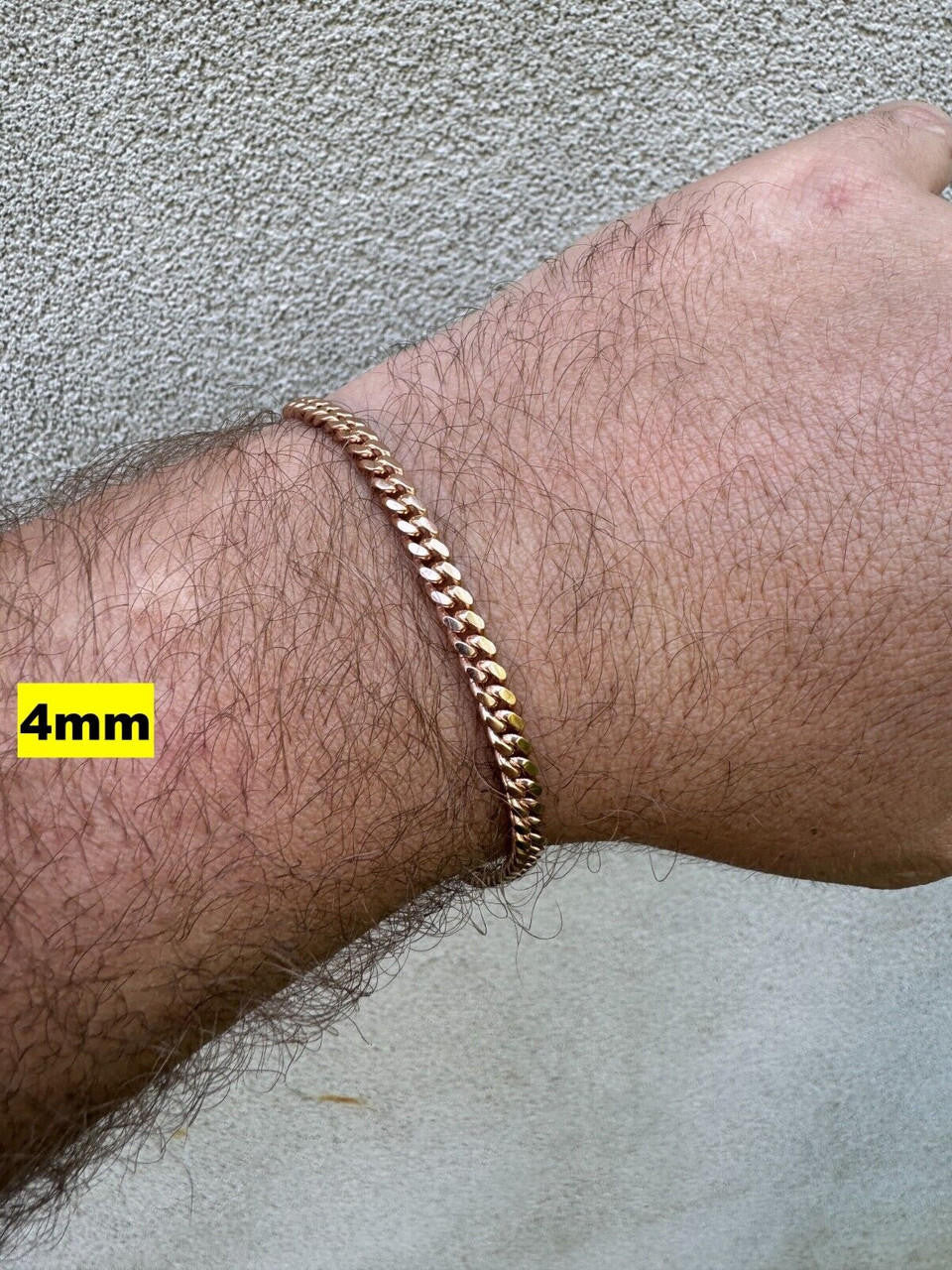 HarlemBling Miami Cuban Link Bracelet - 14k Rose Gold Vermeil 925 Sterling Silver - 7"-9.5" - 4mm-10.5mm