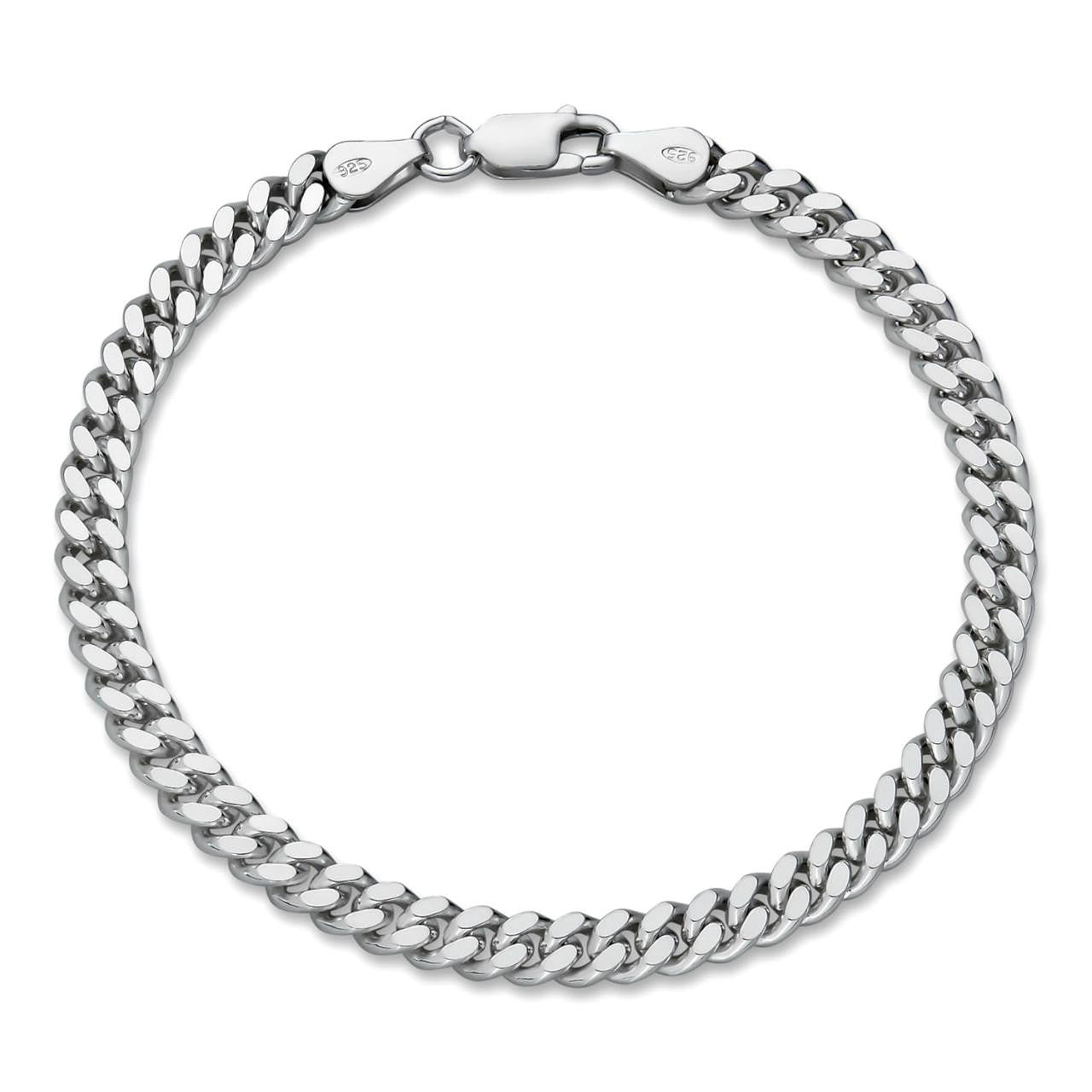 HarlemBling Miami Cuban Link Bracelet Lobster Clasp - 925 Sterling Silver - 6.5"-9" - 4mm-12mm
