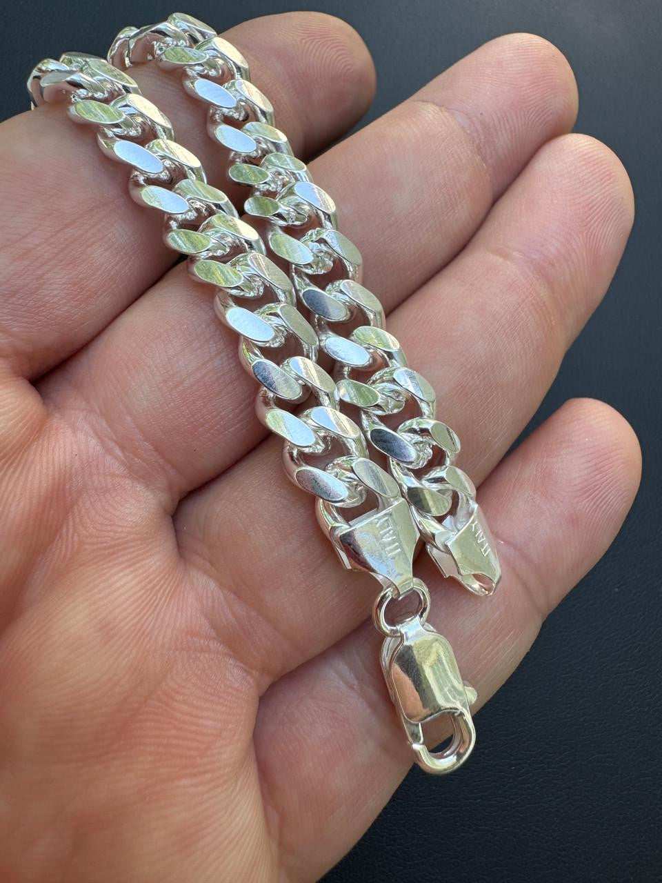 HarlemBling Miami Cuban Link Bracelet Lobster Clasp - 925 Sterling Silver - 6.5"-9" - 4mm-12mm