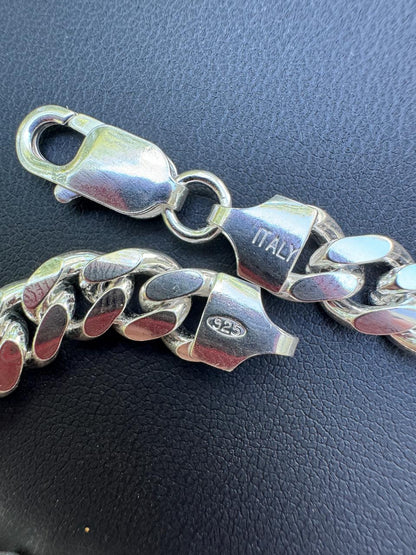 HarlemBling Miami Cuban Link Bracelet Lobster Clasp - 925 Sterling Silver - 6.5"-9" - 4mm-12mm