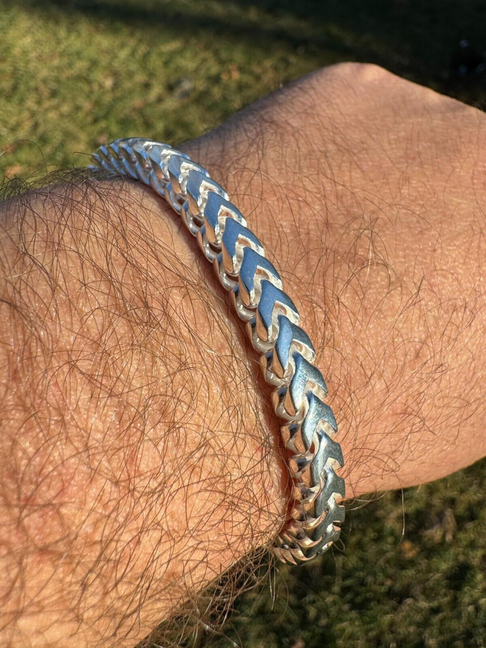 HarlemBling Modern Franco Link Bracelet W. Box Lock - 925 Sterling Silver - 7"-9" - 4mm-10mm