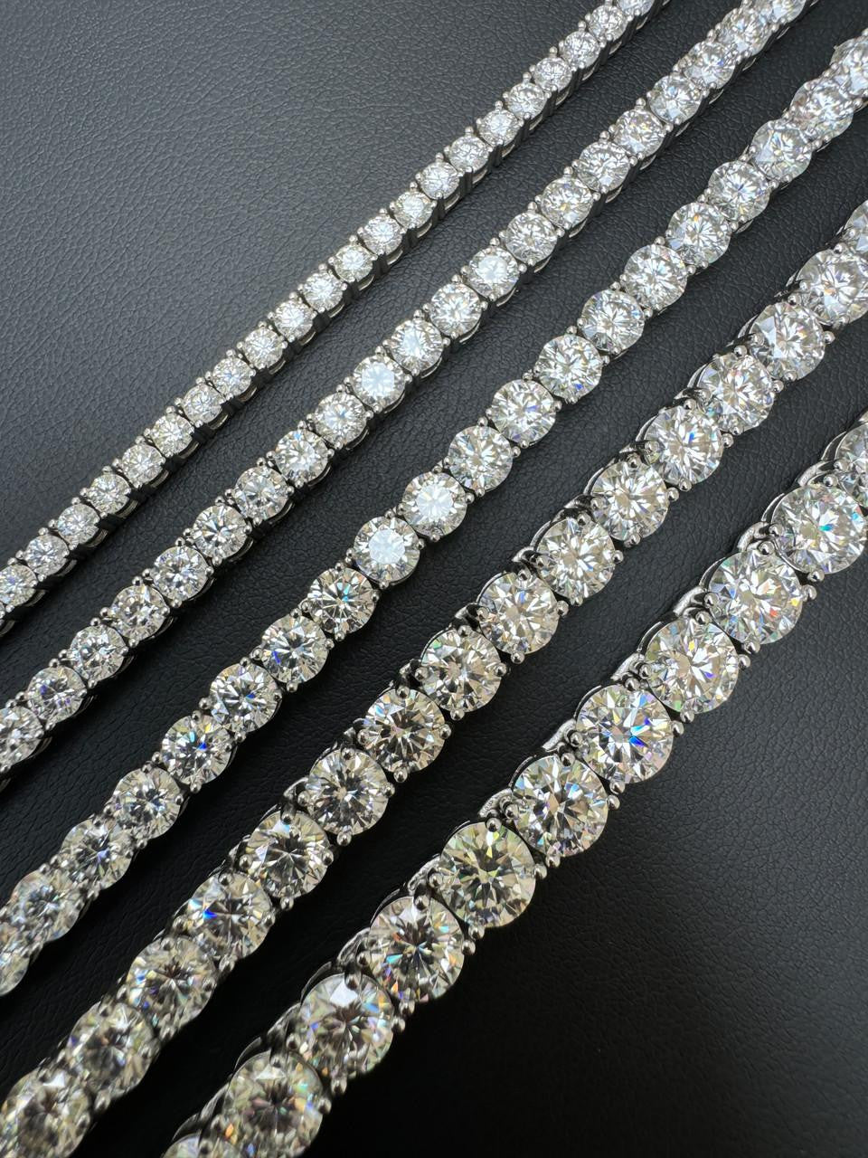MOISSANITE Tennis Chain - 14k Gold, Rose Gold Or 925 Silver