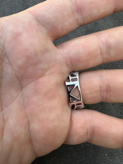 HarlemBling MOISSANITE & Emerald Geometric Panther Iced Hip Hop Ring Real Solid 925 Silver