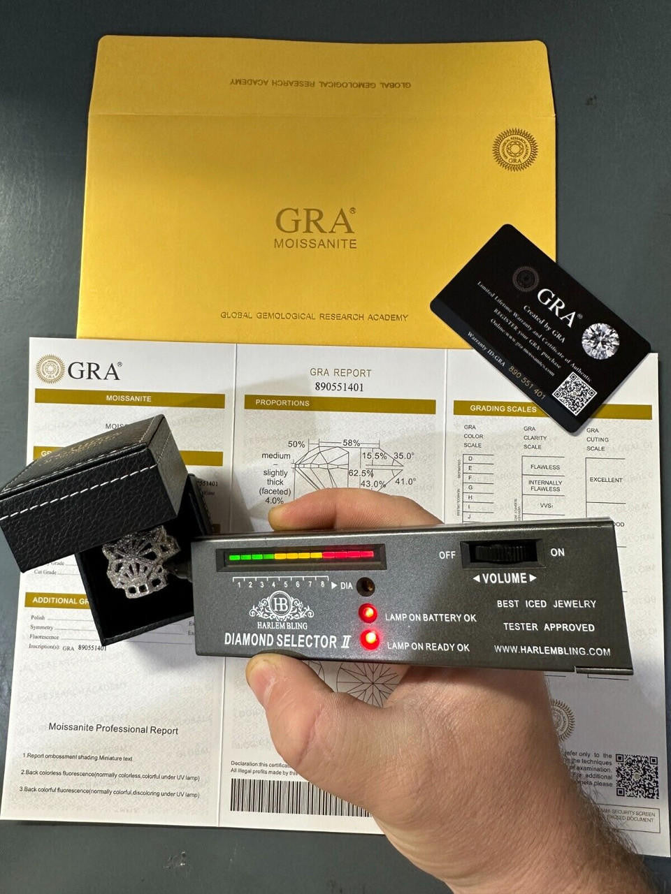 HarlemBling MOISSANITE & Emerald Geometric Panther Iced Hip Hop Ring Real Solid 925 Silver