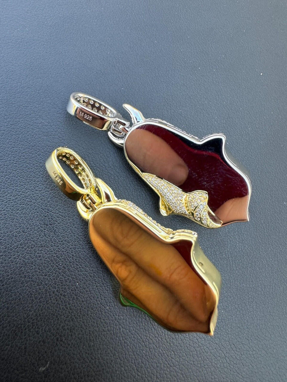 HarlemBling MOISSANITE Anubis Pendant Real 925 Silver / Gold Iced Hip Hop Egyptian Necklace