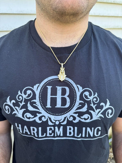 HarlemBling MOISSANITE Anubis Pendant Real 925 Silver / Gold Iced Hip Hop Egyptian Necklace