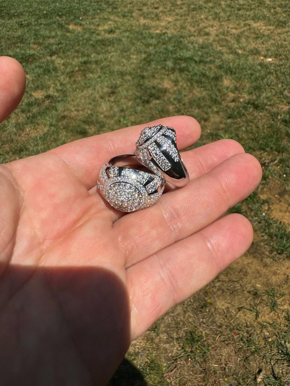 HarlemBling MOISSANITE Arabian Royal Crown Iced Out Ring - 925 Silver