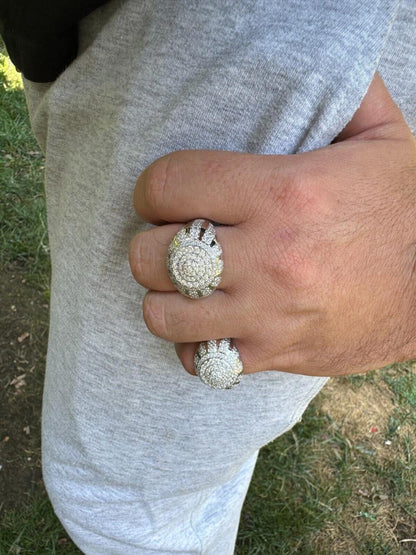 HarlemBling MOISSANITE Arabian Royal Crown Iced Out Ring - 925 Silver