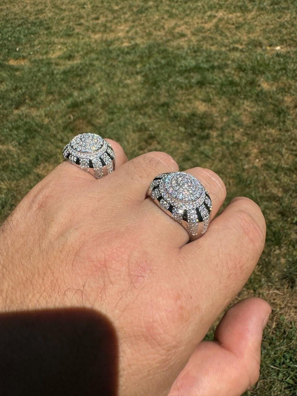 HarlemBling MOISSANITE Arabian Royal Crown Iced Out Ring - 925 Silver