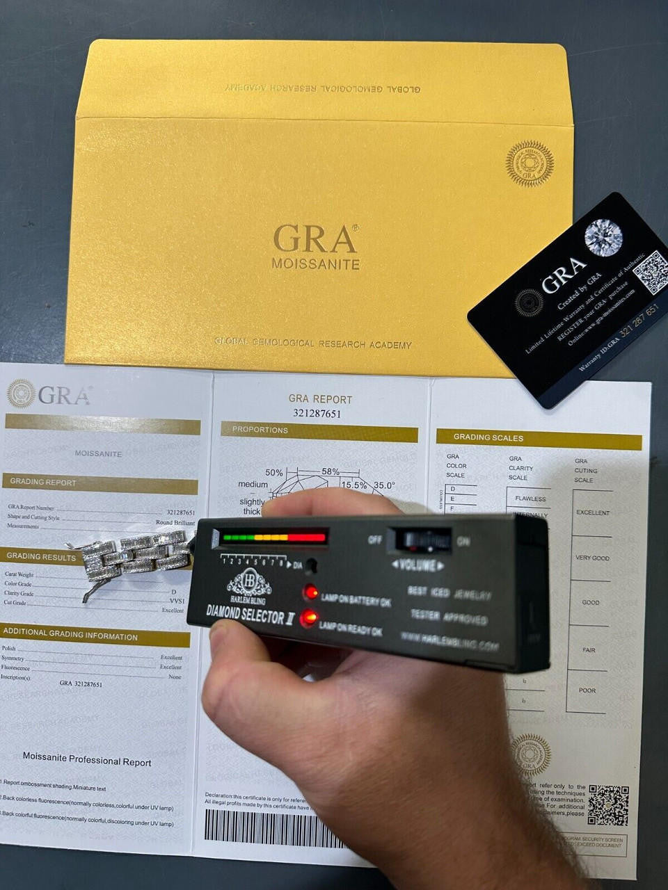 HarlemBling MOISSANITE Baguette 14mm Mens Iced Panther Link Presidential Bracelet Hip Hop