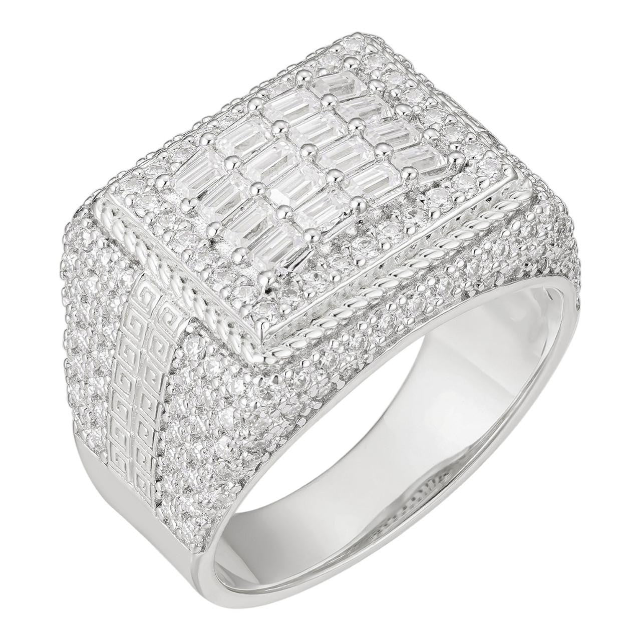 HarlemBling MOISSANITE Baguette Classic Iced Out Ring - 925 Silver