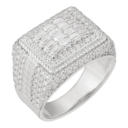 HarlemBling MOISSANITE Baguette Classic Iced Out Ring - 925 Silver