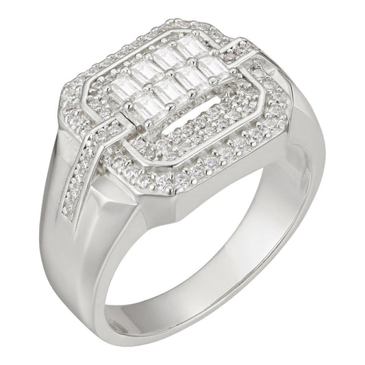 HarlemBling MOISSANITE Baguette Dope Boy Iced Out Ring - 925 Silver