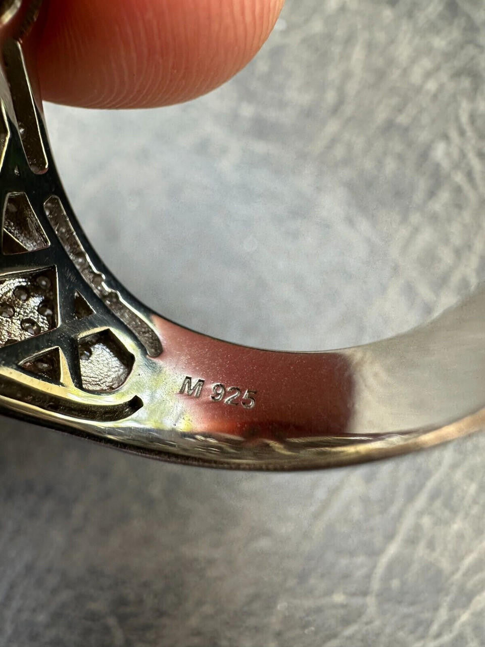 HarlemBling MOISSANITE Baguette Hamsa Ring Men's Solid 925 Silver Passes Tester Iced Hip Hop