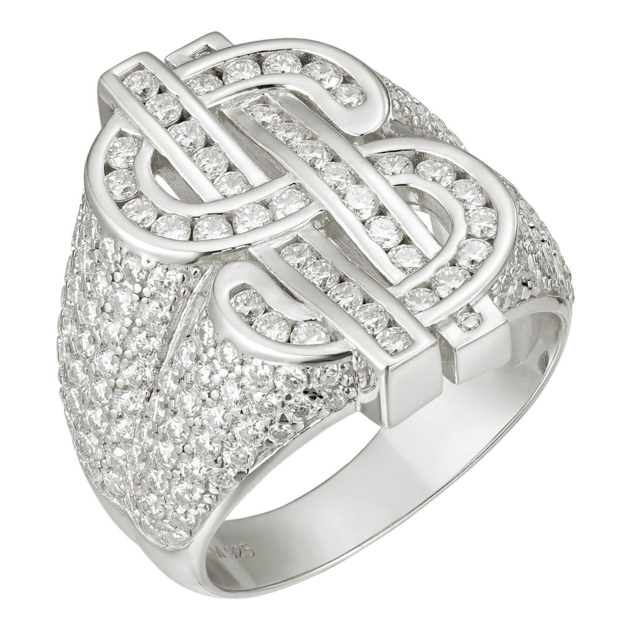 HarlemBling MOISSANITE Big Money Iced Out Ring - 925 Silver