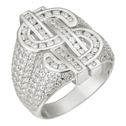 HarlemBling MOISSANITE Big Money Iced Out Ring - 925 Silver